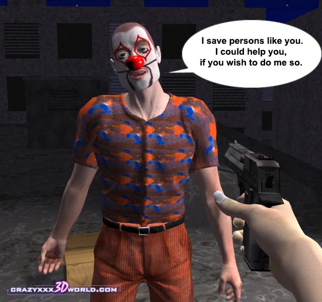 the picture from 3d comics Night clown