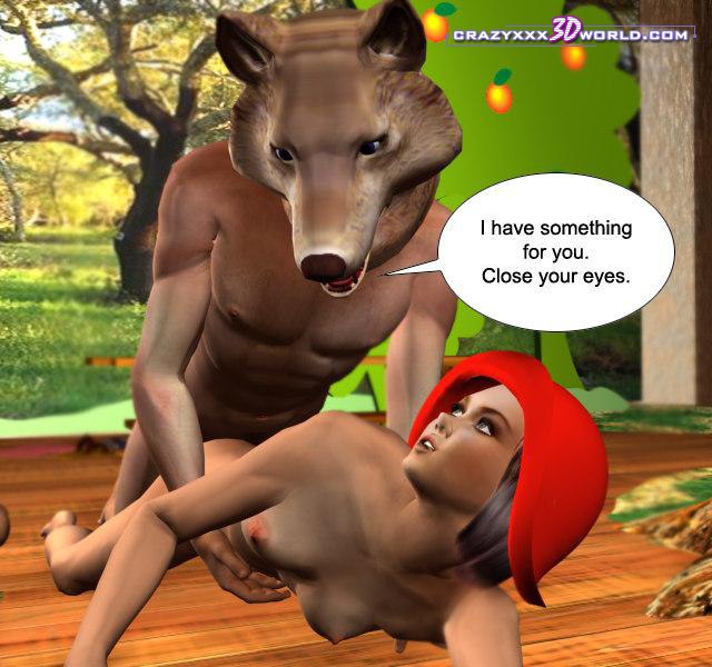 Description: The Red Hood The Nice Ass rehearses the visit to her granny... At this time, a wolf is crawling onto her from behind. The wolf wears a mask, but he has a hard-on. The Red Hood put her clothes off and gives herself to the wolf the evilest, to the wolf the most beautiful. But the wolf makes up his mind to play with the pussy and puts on his face a new mask, that of Pinoccio with long nose and tries to make fun to the Red Hood with... this nose!